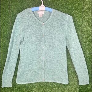 Vintage Women's Pendleton green Sweater Button Cardigan size Small